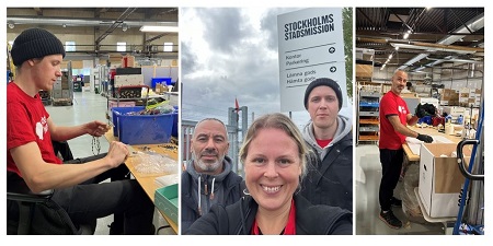 Sodexos team på Sigtuna hem ordnade en givande volontärdag hos Stockholms Stadsmission